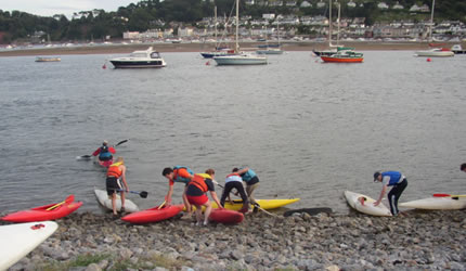 Canoeing in the River Teign
